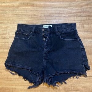Abercrombie curve love high rise denim shorts